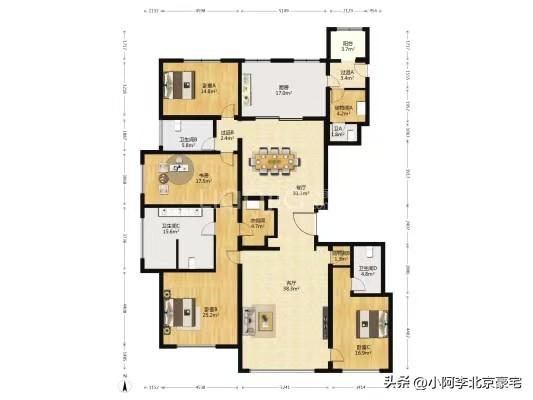 金茂府北区也成交一套
实际，裸房3200万左右单价10.5万
北区303户型5层