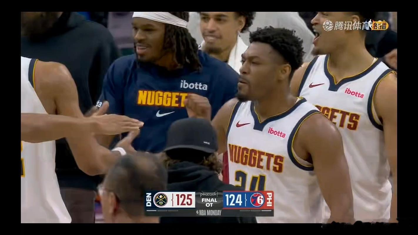 这也能赢！掘金客场加时1分险胜76人约基奇、穆雷、戈登、布劳恩、卡梅伦-约翰逊、