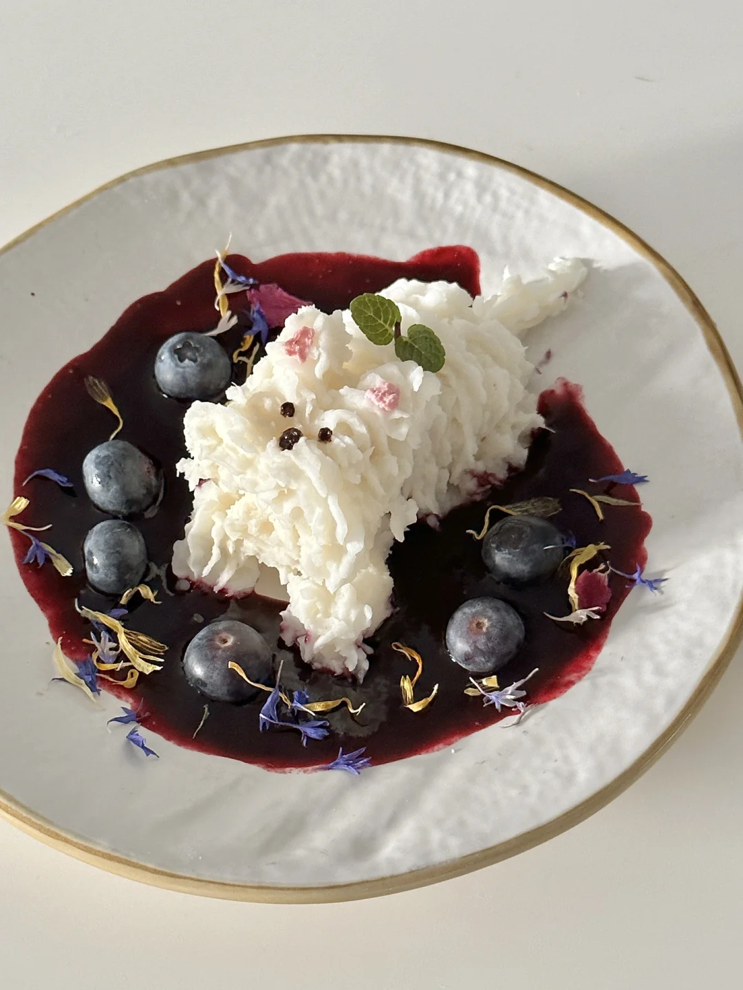 自制西高地小狗蓝莓山药泥| 附教程