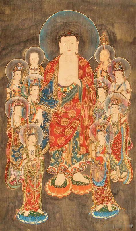 两幅流失海外的东方佛画双绝：高丽精工VS中原气韵，一眼看懂古今审美差距
 
现存