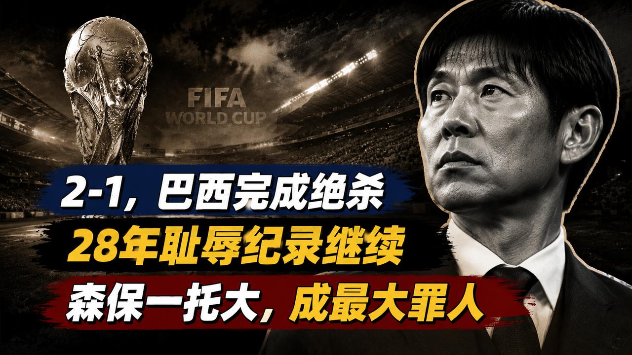 2-1，巴西完成绝杀，28年耻辱纪录继续，森保一托大，成最大罪人
是什么让日本队