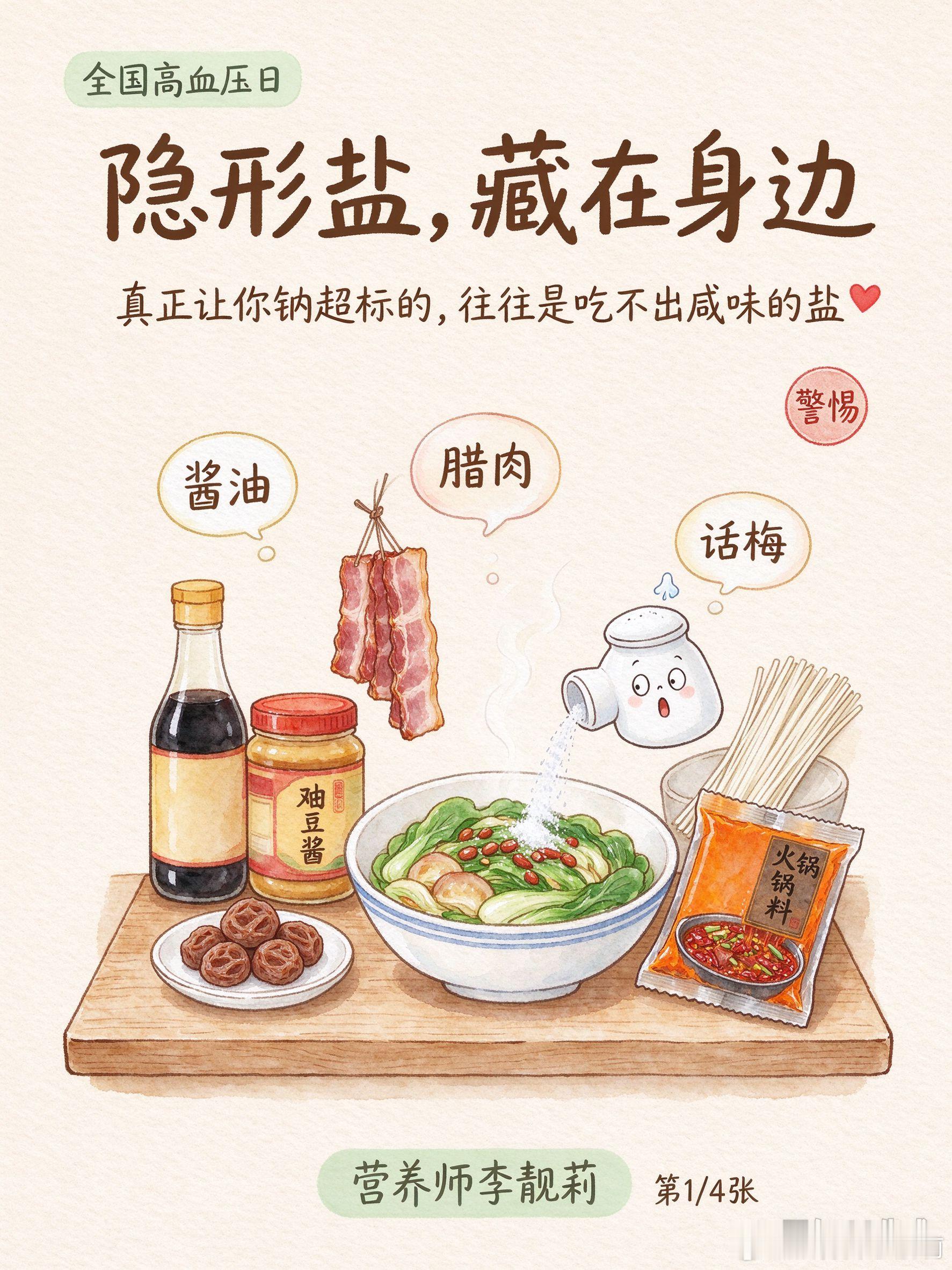 今天是全国高血压日高血压10大误区 作为营养师，我把身边的"隐形盐大户"挨个揪出