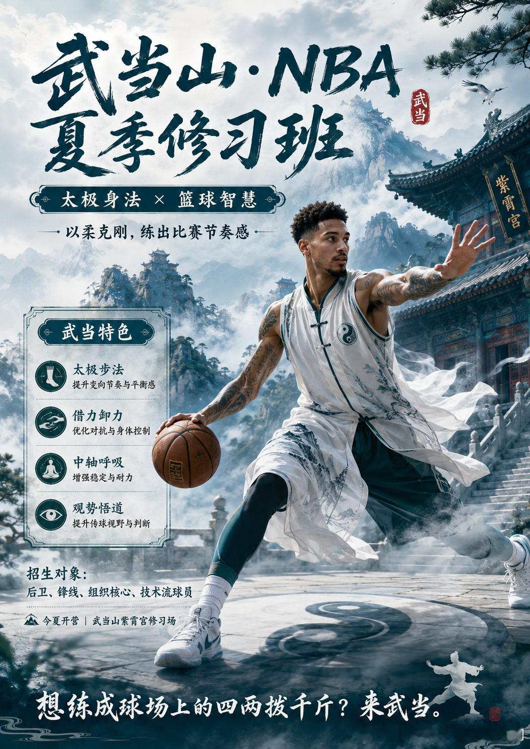 来吧，武当也面向NBA球员招夏季学员了！抓紧时间报名！