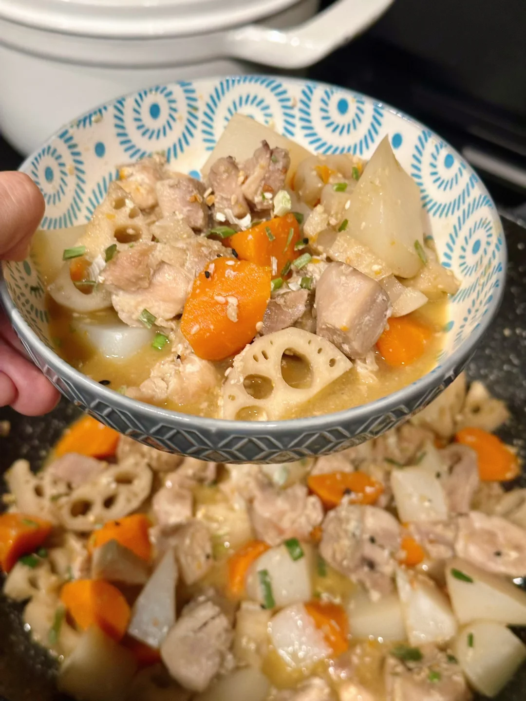 日式芝麻莲藕炖鸡🍗夏秋之交的完美料理🍲