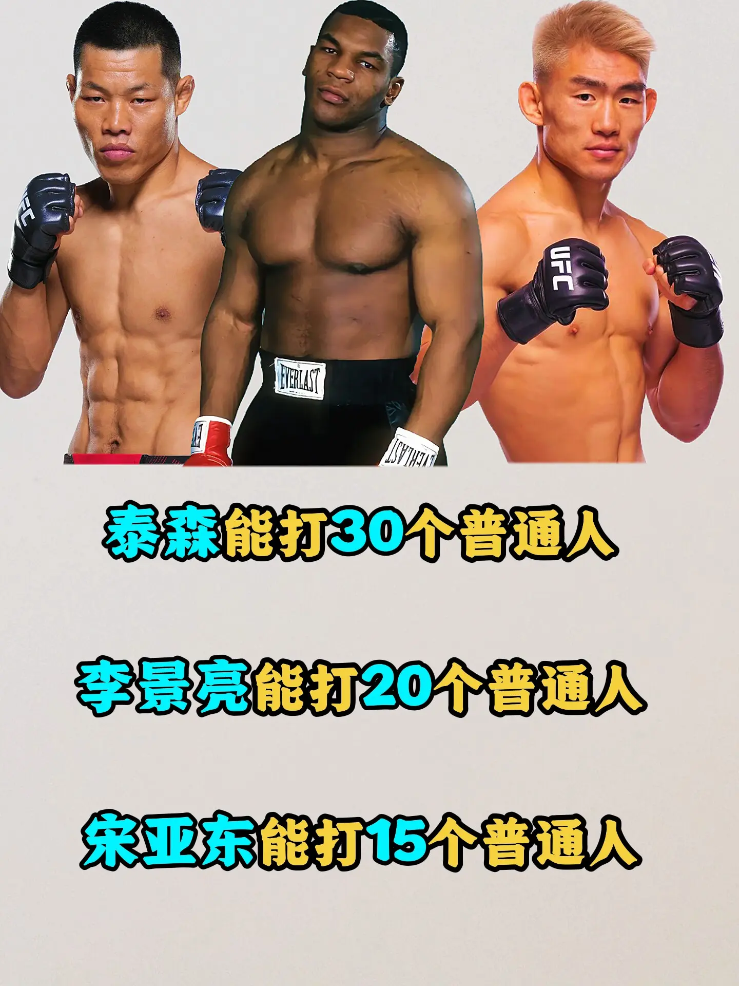 有网友问，巅峰泰森能打30个普通人吗？有网友问，巅峰泰森能打30个普通...