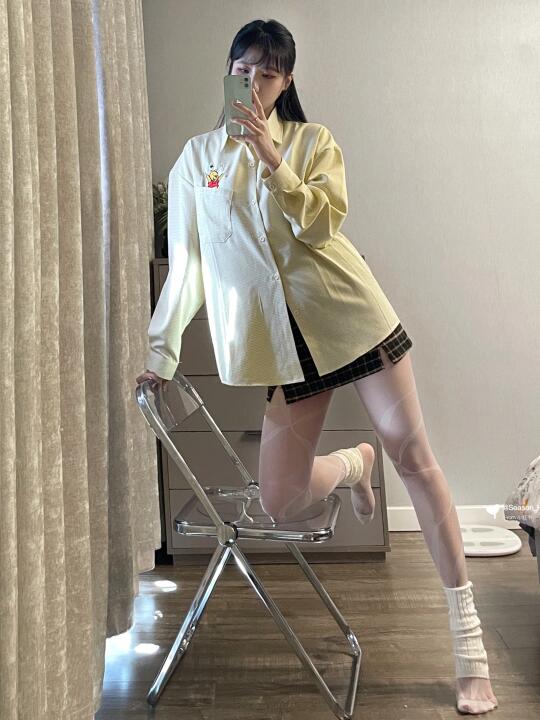 168/108斤 早春衬衫穿搭 今天是隔壁班学姐
