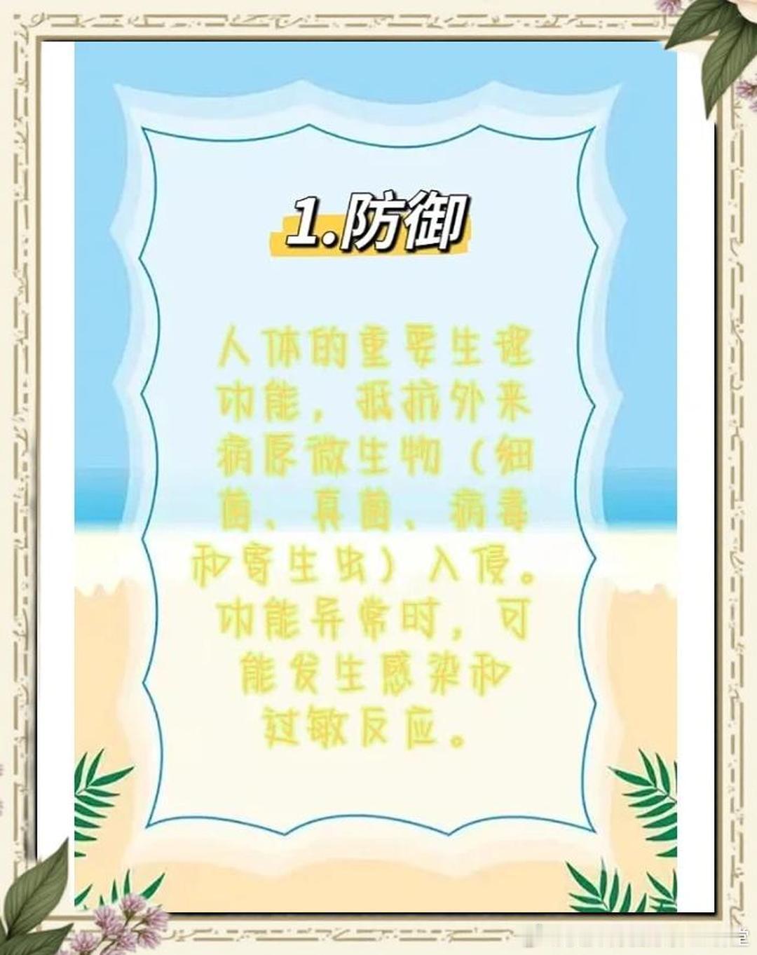 身体免疫系统的三大守护功能，确保我们的身体始终处于最佳状态。