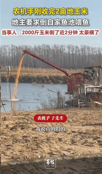 “太豪横了!” 黑龙江，一名农机手刚帮农户收完2亩地玉米，农户转头就做了一个惊人
