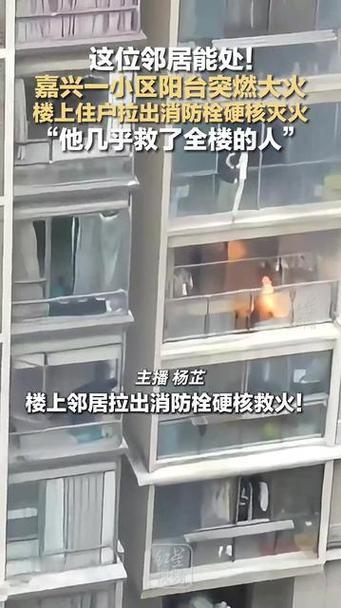 浙江嘉兴“中国好邻居”硬核灭火！楼下大火楼上神操作，这波操作救了整栋楼
 
家人