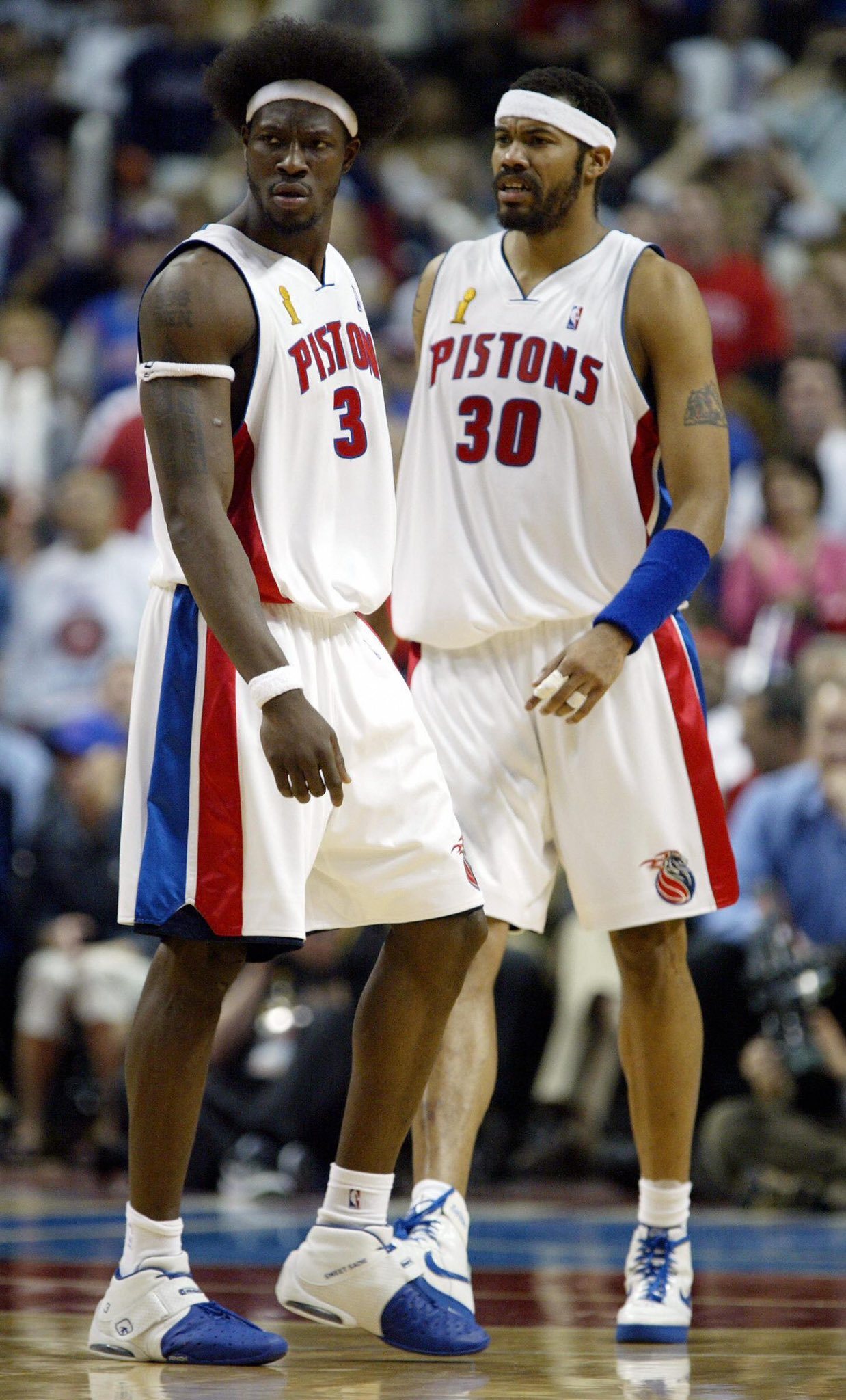 Ben Wallace and Rasheed Wallace.（2004） 