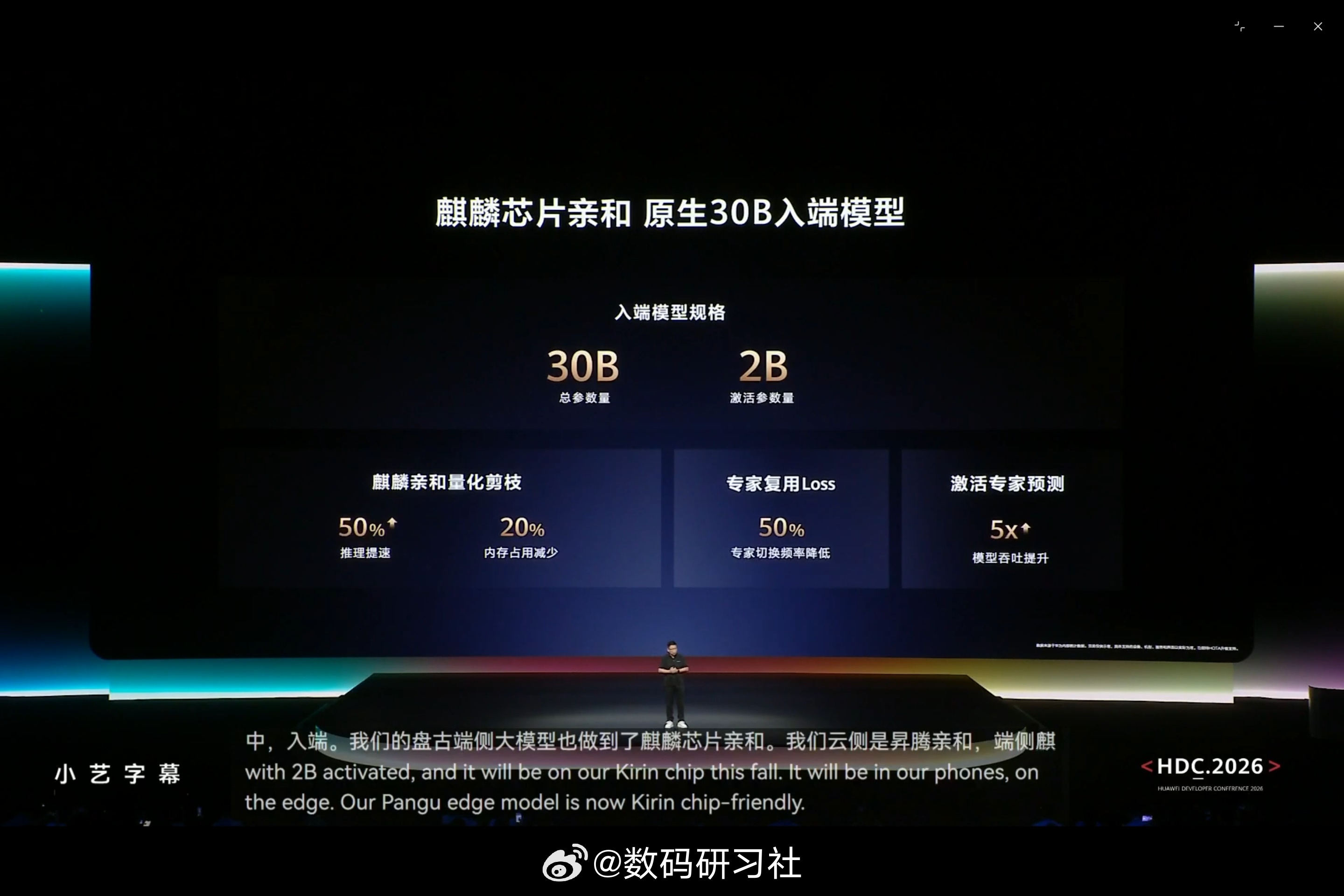 华为开发者大会2026 云侧昇腾，端侧麒麟，太牛了，手机端推理速度提升50%，内