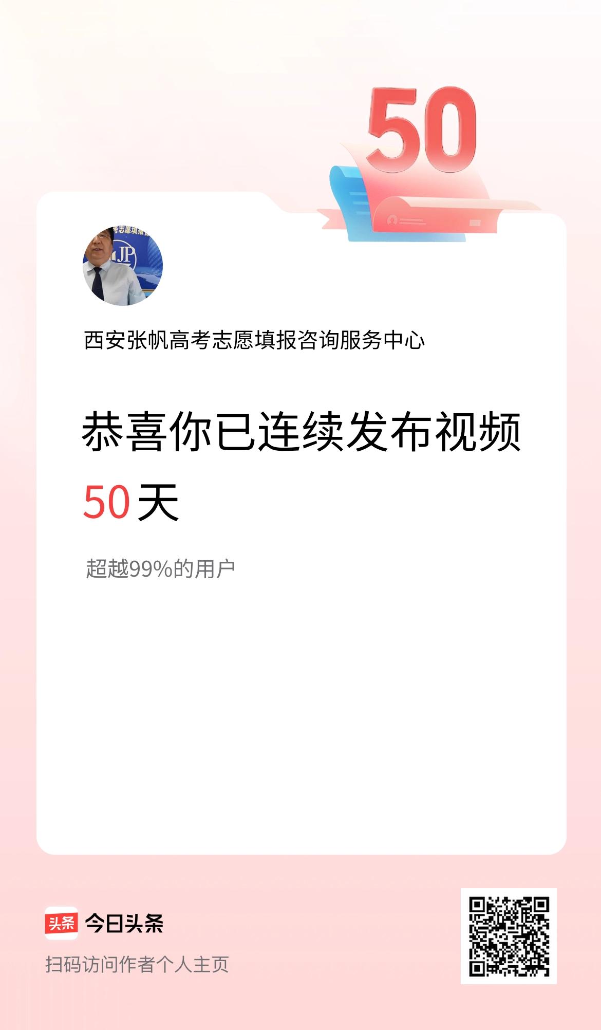 我在头条连续视频投稿50天