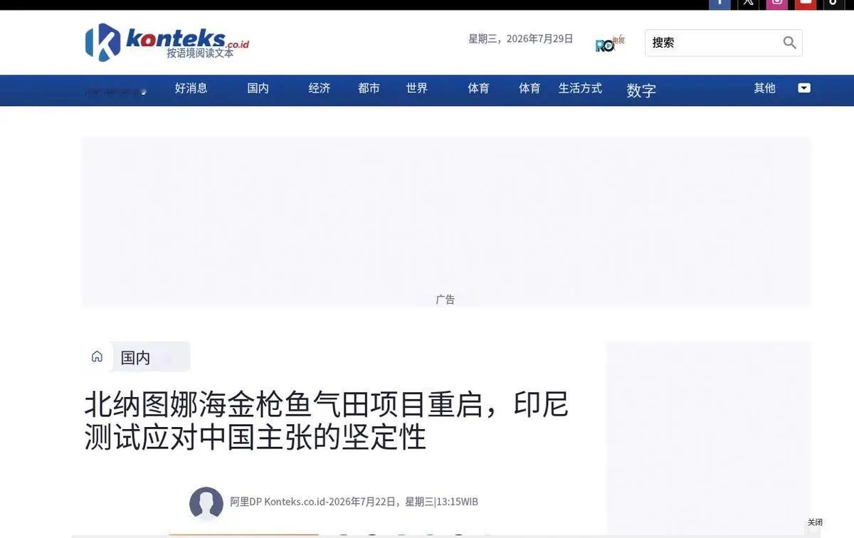 自家国内通胀高企、民怨沸腾，总统支持率跌得拦不住，印尼总统普拉博沃反倒腾出手在南