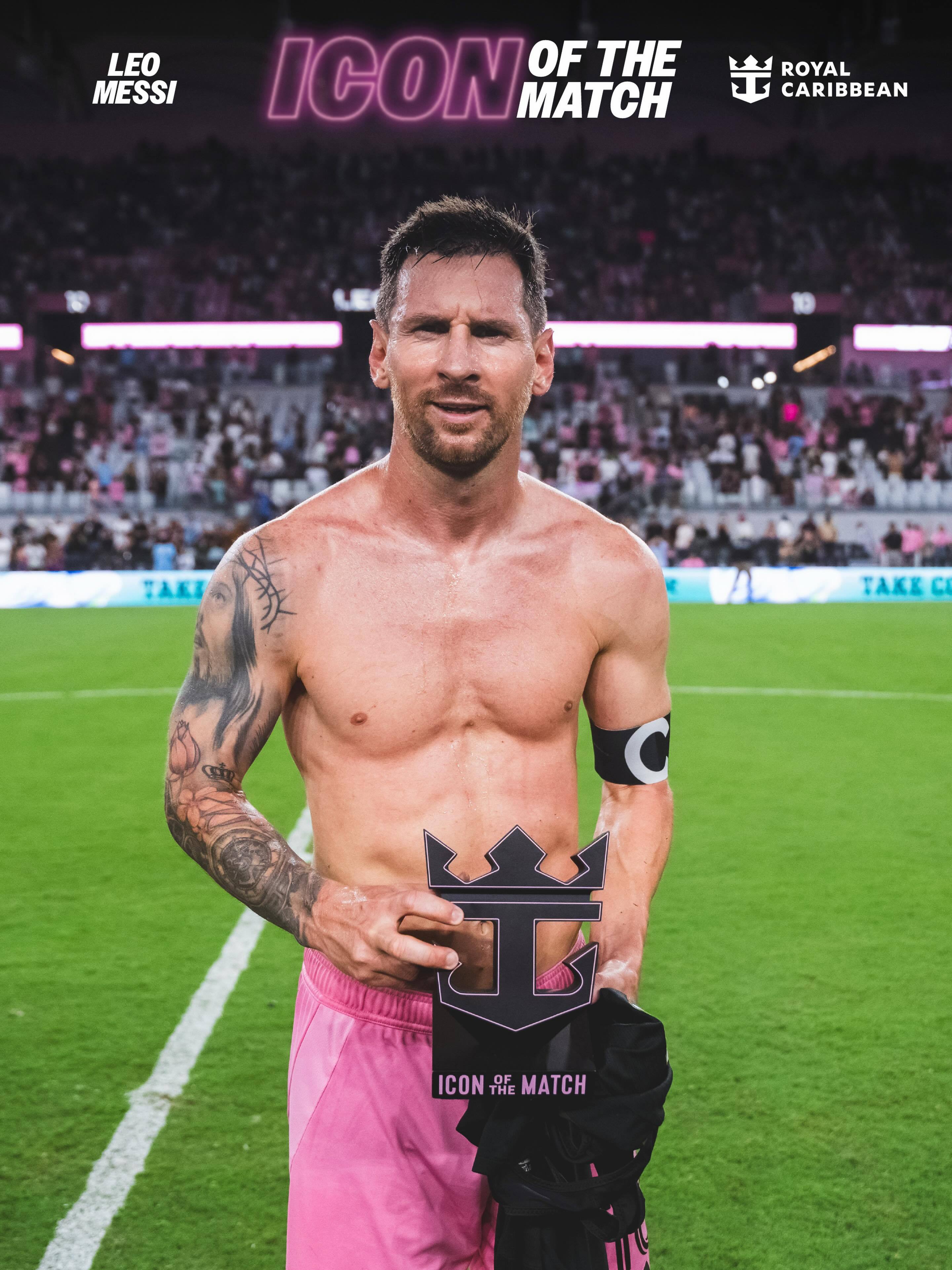 迈阿密国际官方：⚽ ➕ 🅰️ =IconOfTheMatch🏆梅西迈阿密国际