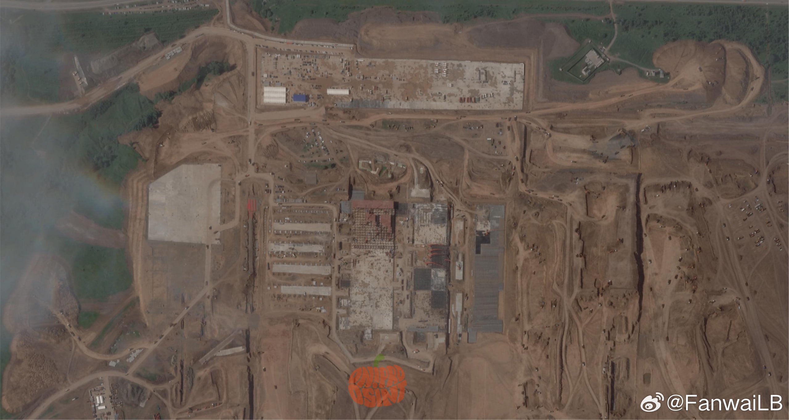 欧媒， 阿拉布加新建生产设施大规模建设的卫星图像在特别经济区南部，340公顷的新