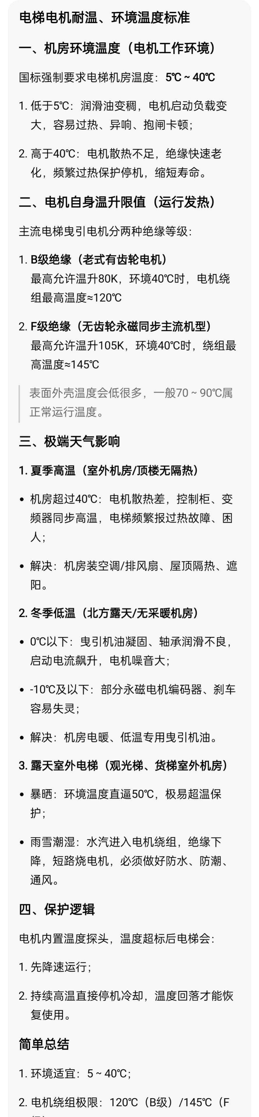 现在天热了，加梯的业主要懂得电梯的电机承受极端天气的考验，电梯间超过40度低于0
