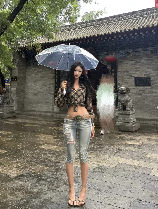 阴雨天的西安 湘子庙