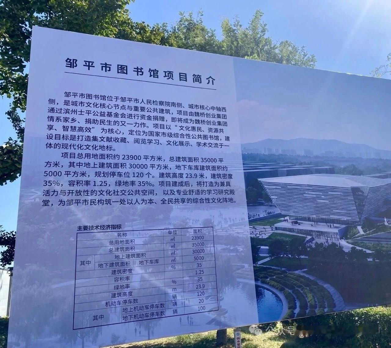 定了！滨州邹平将新建大型图书档案馆
 
山东滨州邹平市图书档案馆项目选址公示，新
