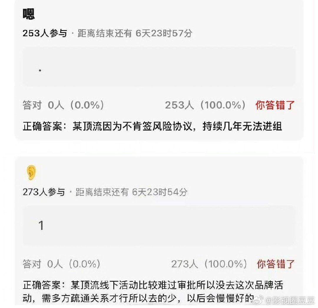 这两个瓜看起来说的不是同一个顶流吧？曝某顶流持续几年无法进组曝某顶流线下活动难过