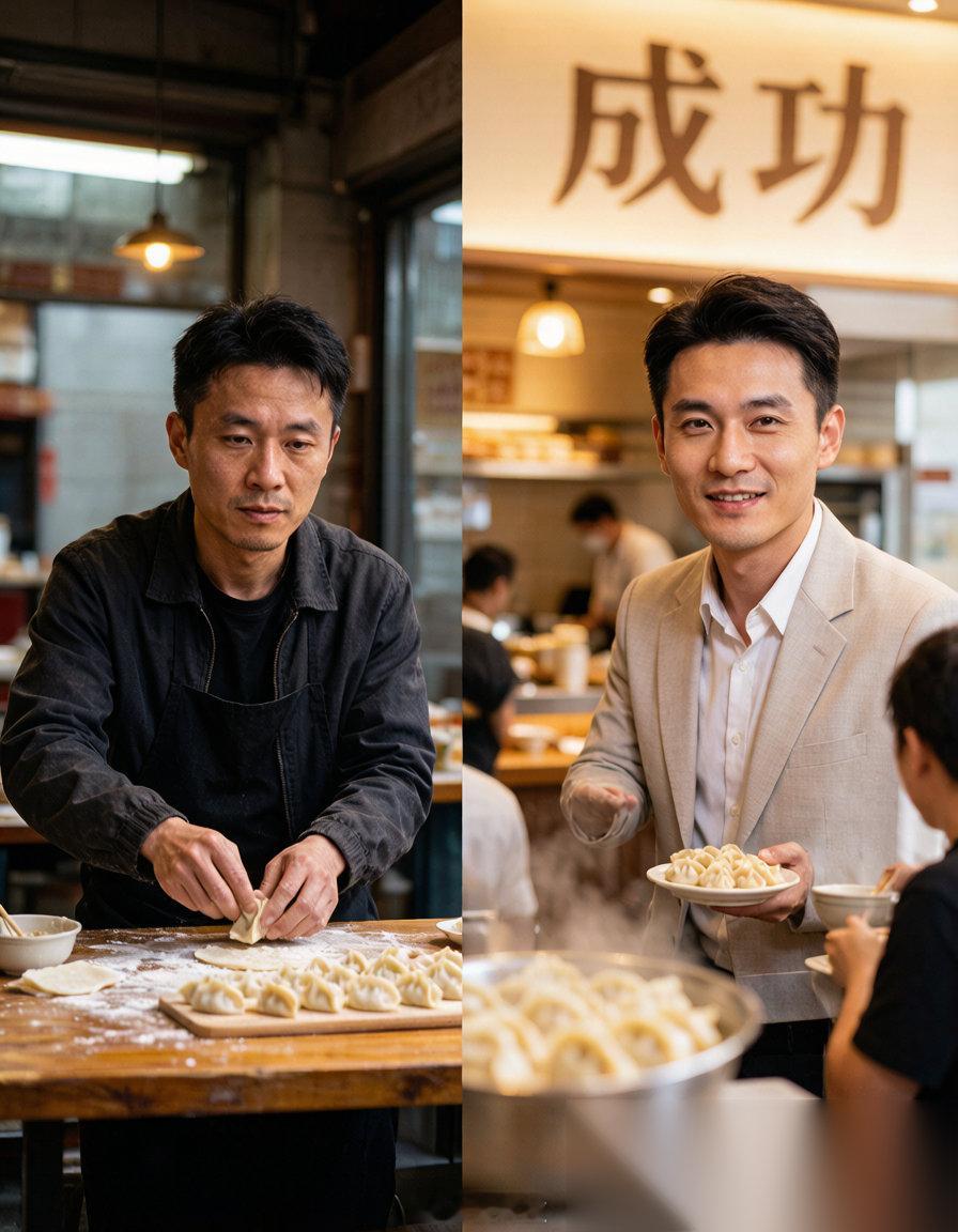 30岁小伙负债170万卖饺子翻身，我看很多人算账，说一份饺子十五块，得卖十一万份