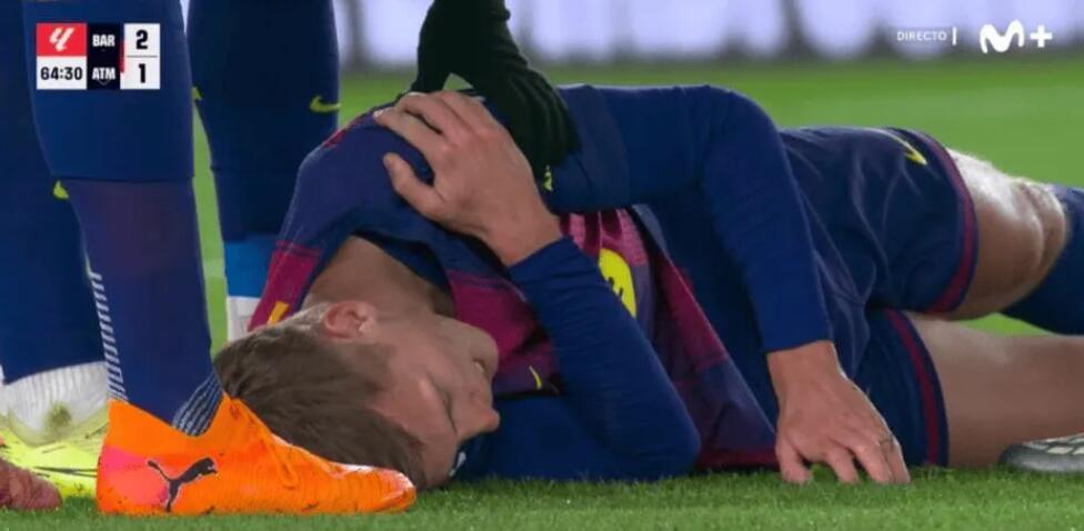 巴萨3比1马竞 本场比赛，巴萨中场奥尔莫遭遇了受伤的情况，赛后，据西班牙媒体《世