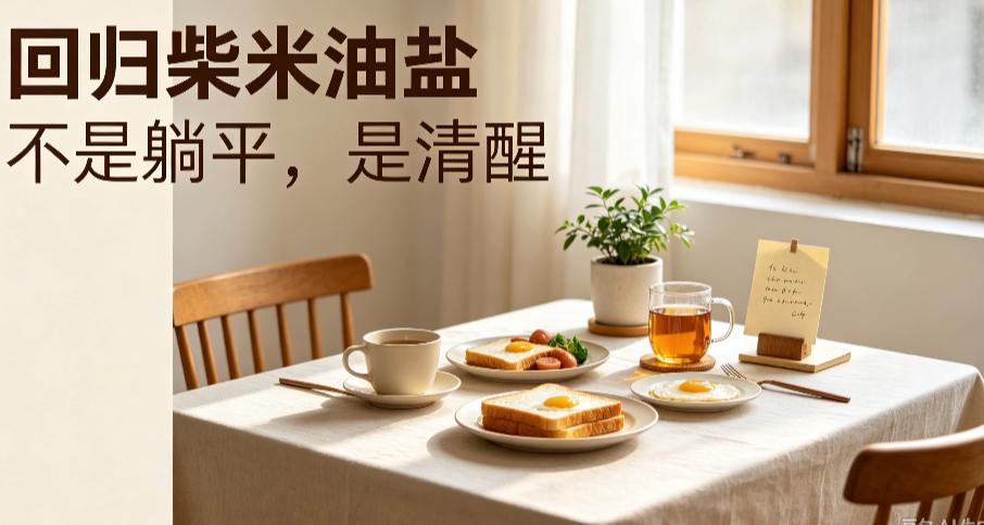 全民进入纯过日子时代：这不是躺平，是清醒

十年前追求精致人设，五年前焦虑内卷，