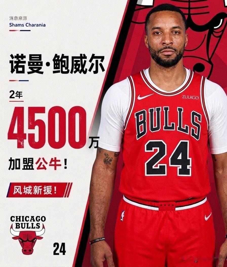 热火三巨头不组了？鲍威尔2年4500万美元加盟公牛！

本以为字母哥加盟热火后，