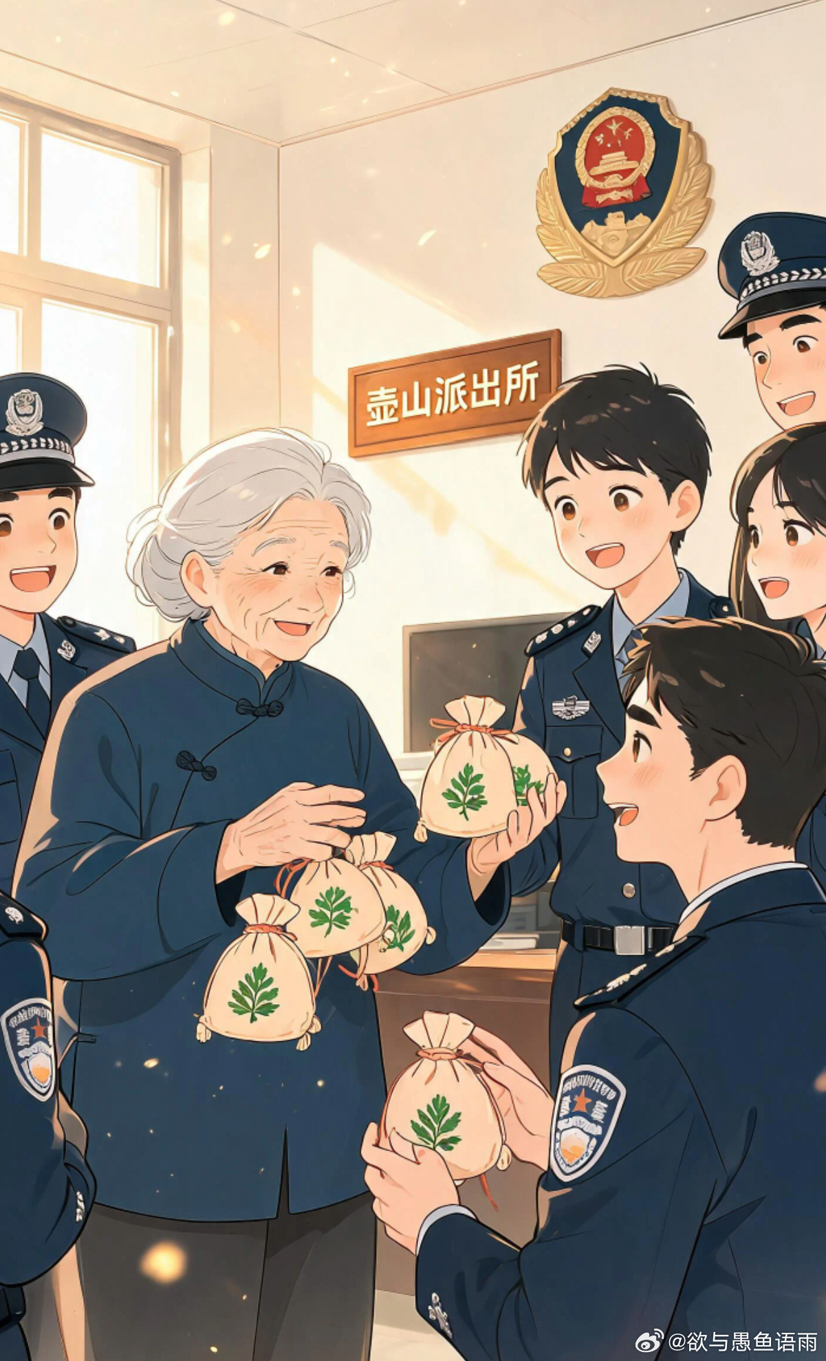 浙江94岁奶奶连续7年来派出所赴约端午临近，浙江武义94岁宋奶奶又提着亲手缝制的