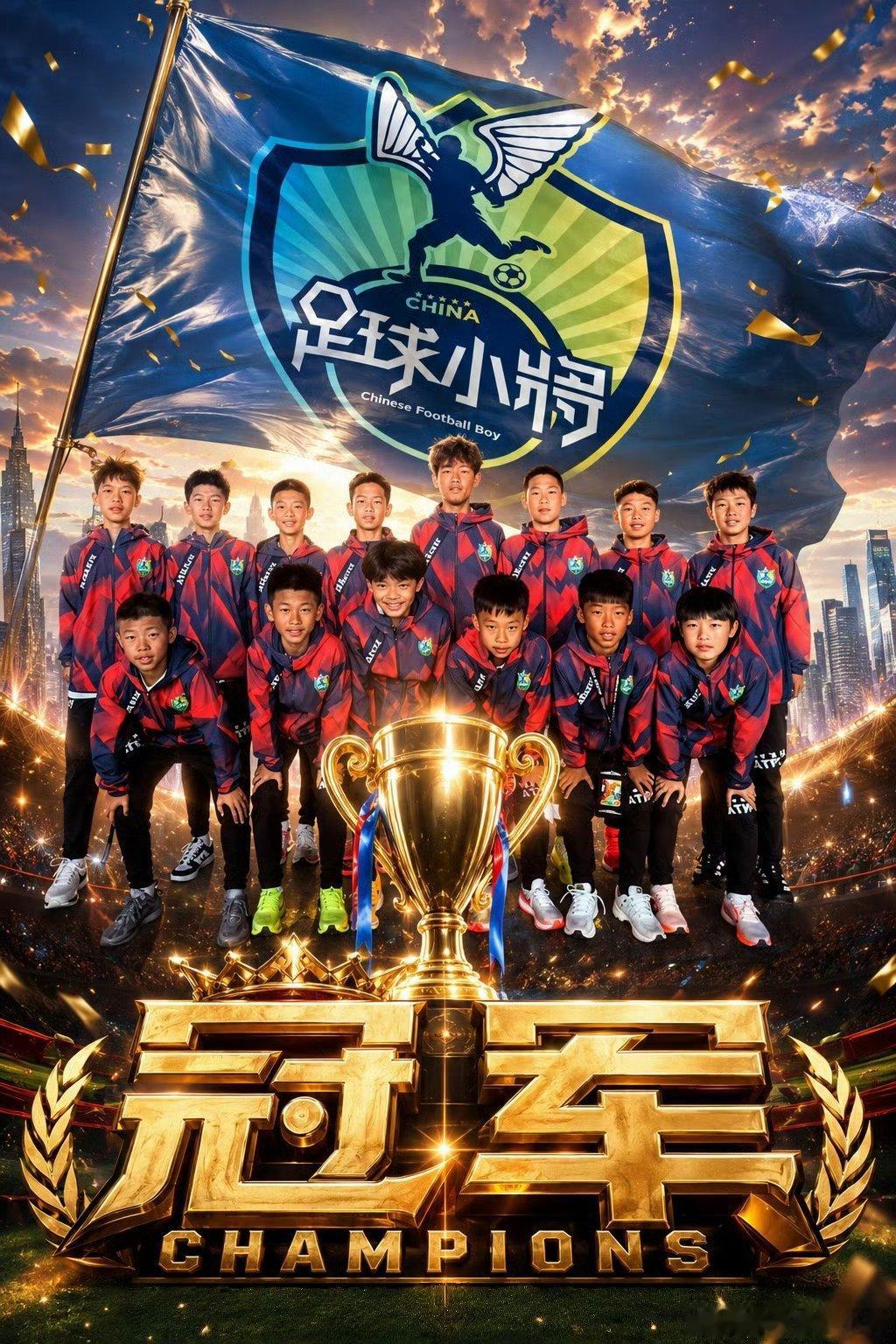 恭喜中国足球小将2014队夺得意大利杯的冠军！！！中国足球小将夺冠