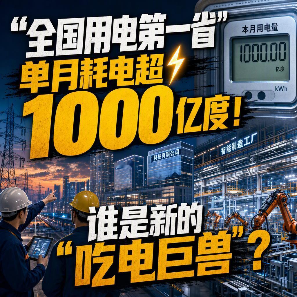 很多人以为广东用电破千亿，靠的是空调制冷。
但真正的“吃电巨兽”，早就换了物种。