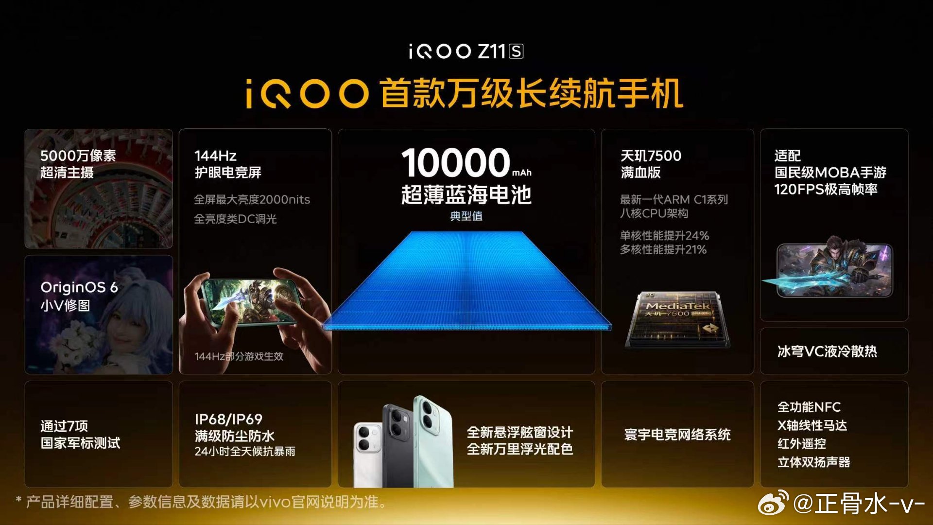 iQOO Z11S能打能扛陪你走更远：①续航能打：iQOO手机史上最大10000