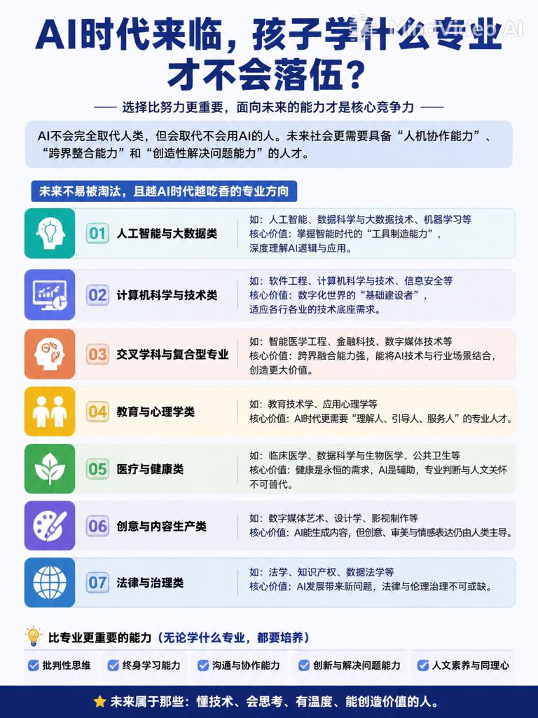 AI时代来临，孩子学什么专业才不会落伍？

2026年高考志愿填报迫在眉睫，这两