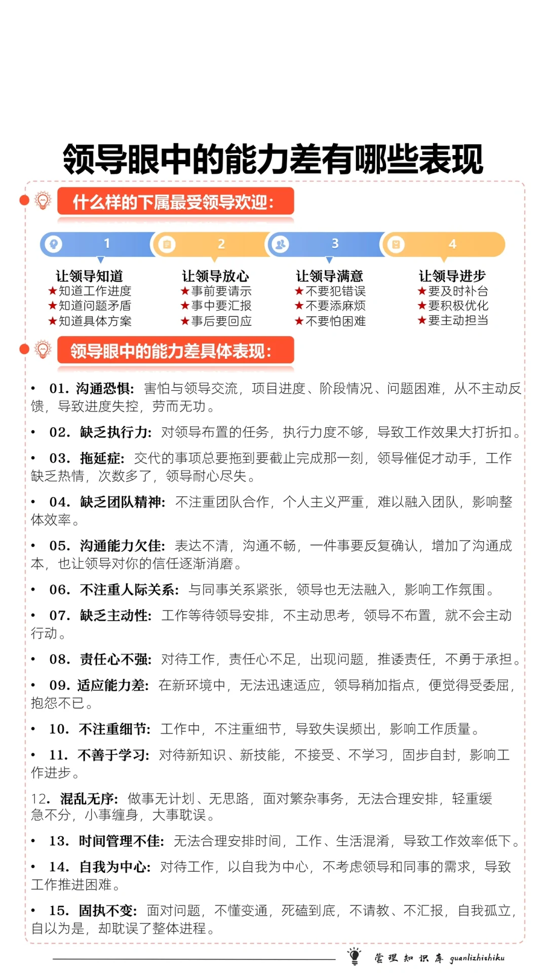 ✅领导眼中的能力差有哪些表现