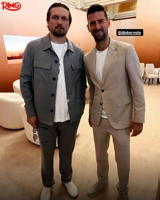 拳坛速递 奥列克桑德·乌西克Oleksandr Usyk与诺瓦克·德约科维奇No