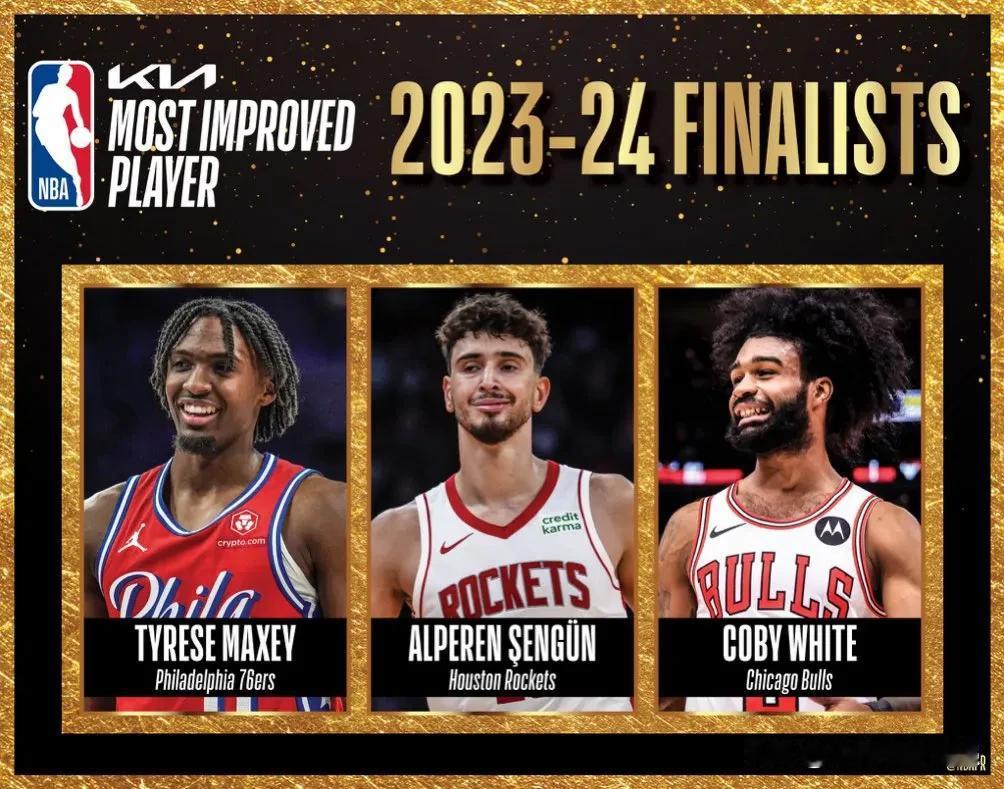 NBA年度进步最快球员候选名单；

泰瑞斯·马克西
科比·怀特
阿尔佩伦·森贡