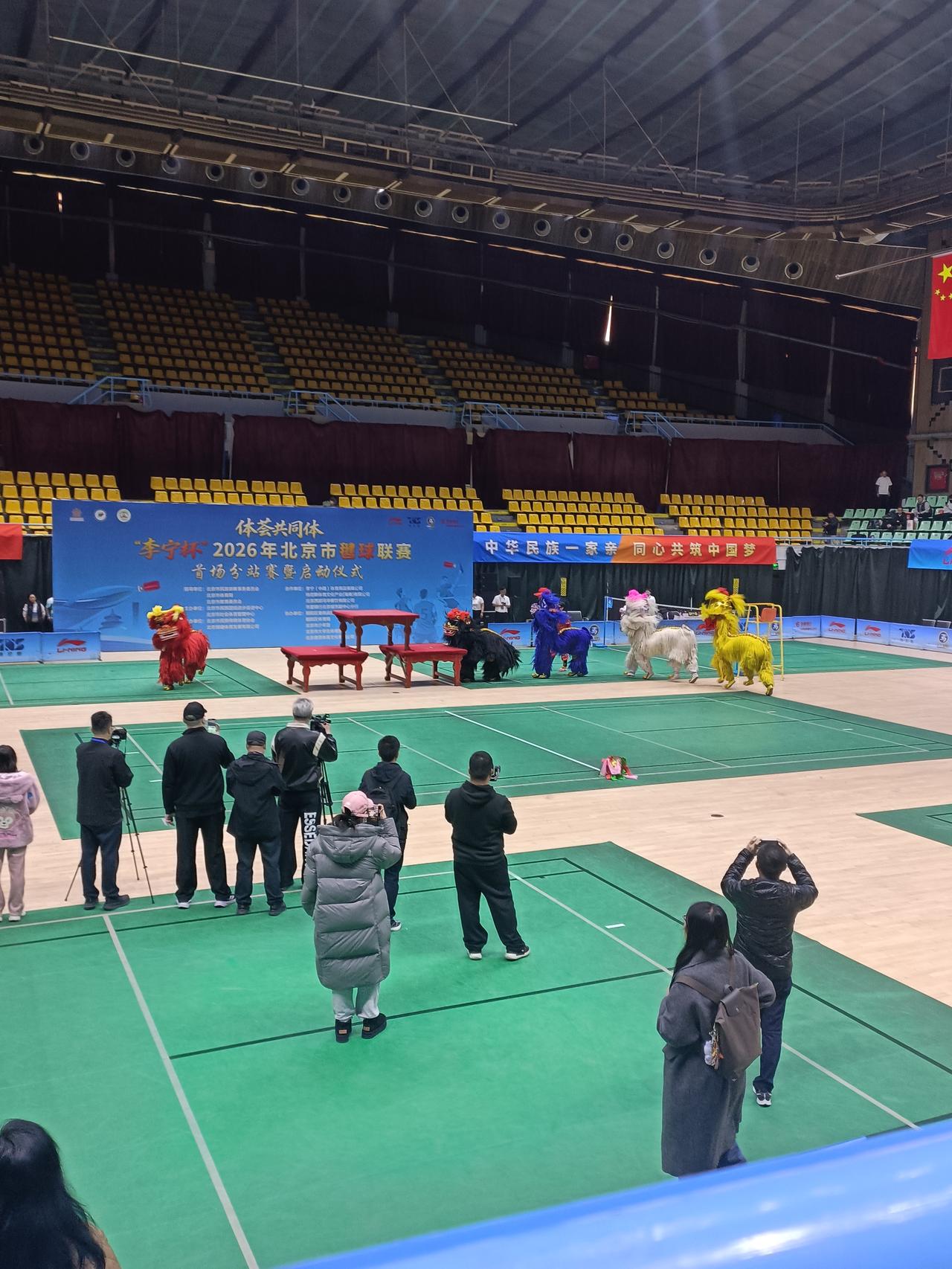 记录我的2026北大学生的舞狮表演