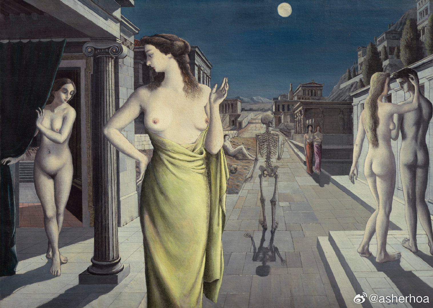 西洋历史文化鱼缸  比利时超现实主义画家保罗·德尔沃（Paul Delvaux,