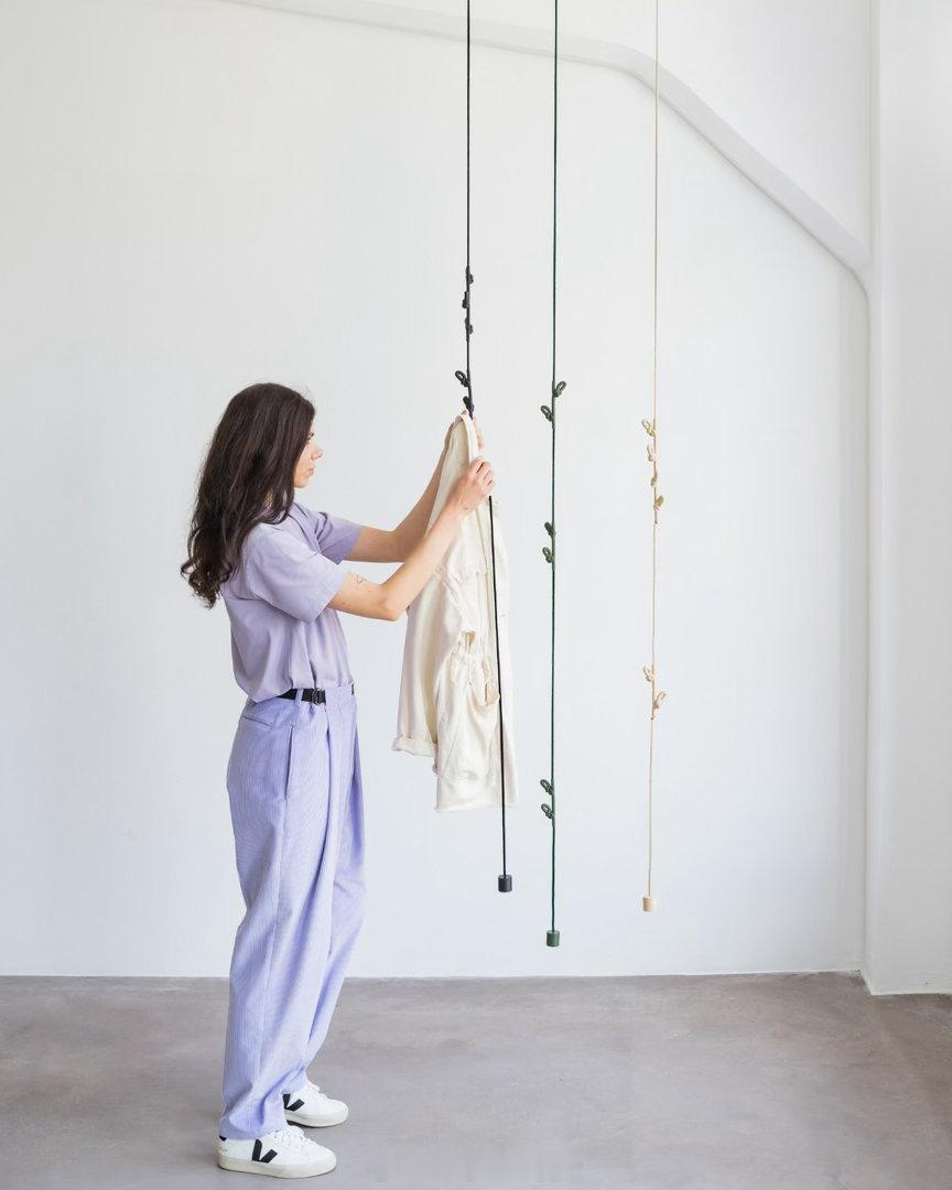 Knotted Coat Rack|设计：Studio Sadar这款衣帽架悬挂