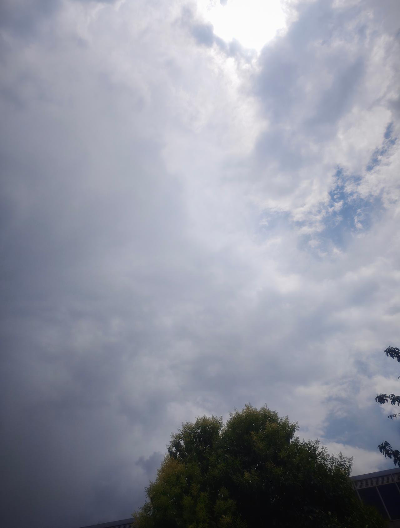 半晴半阴的天气，夹杂着点小雨丝 ​​​