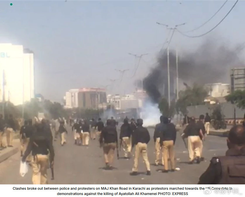 巴基斯坦卡拉奇警方与抗议者今天在MT汗路爆发冲突，导致至少九人死亡，多人受伤。人