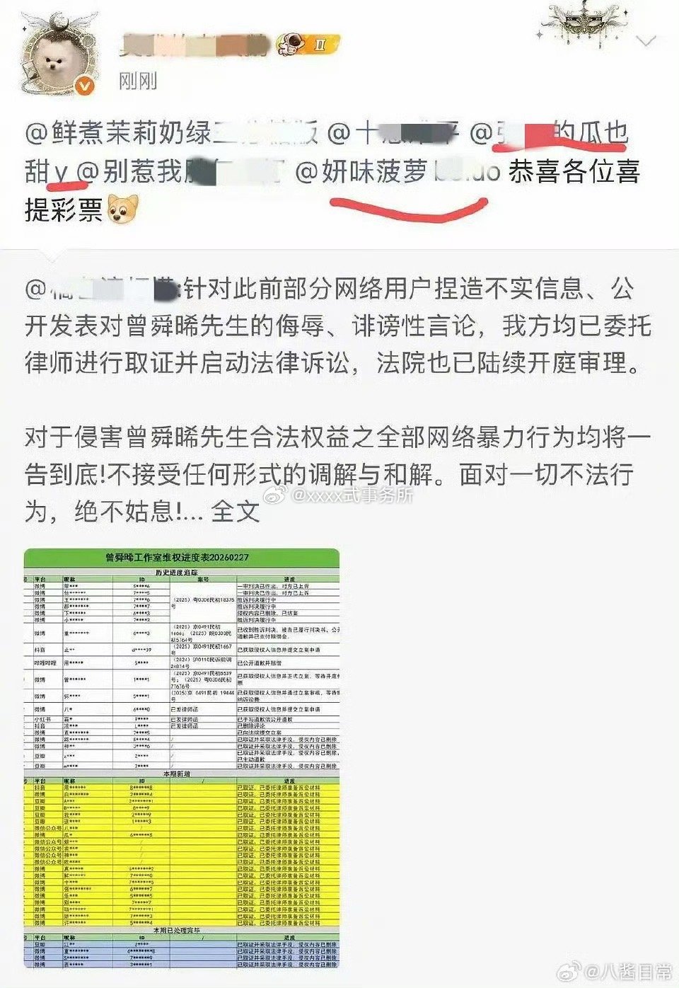 都在说曾舜晞告黑，名单里有白鹿对接，但是白鹿对接不是电话亭吗，又是靠微信截图判断