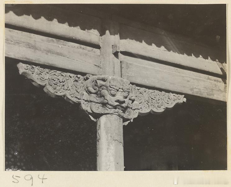 Column with animal-headed capital, East 
