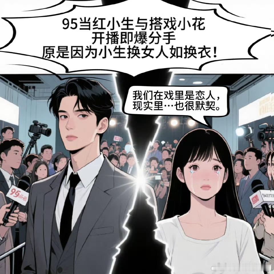 曝95当红小生是因戏生情专业户95后正当红，剧组情侣，上段恋情边拍边爱火热出圈，