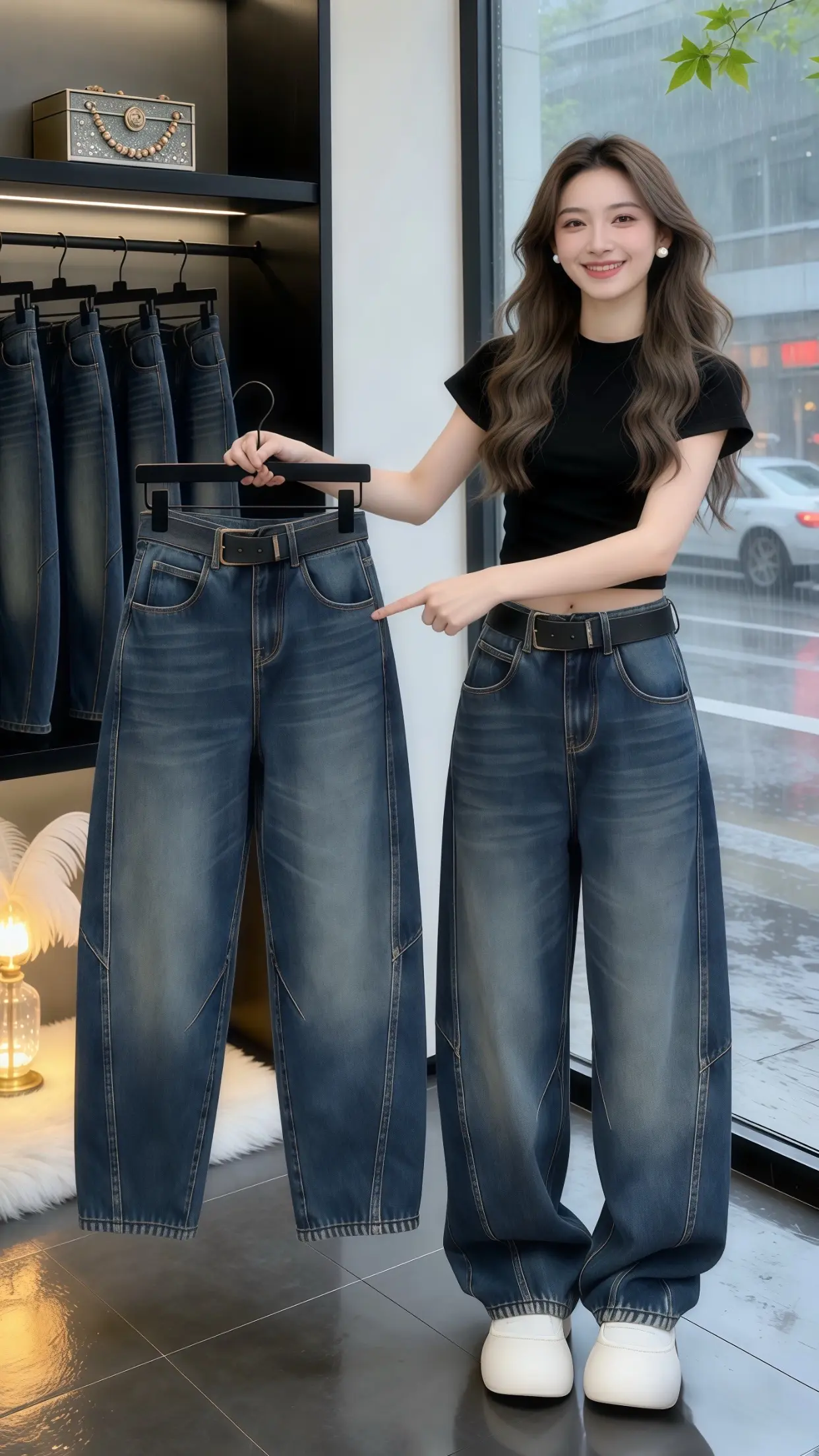 怎么将牛仔裤穿出高级感 好看的牛仔裤怎么会嫌多 显瘦显高显腿长裤子 一...