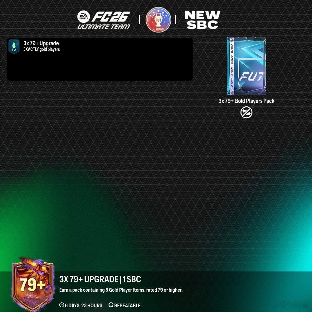 FC27 10.27 内容更新（英国时间 10.26 6pm）1. 3名79+球