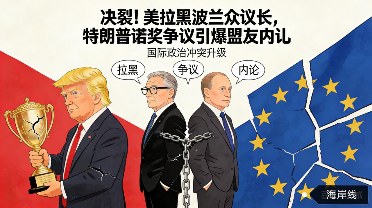 决裂！美拉黑波兰众议长，特朗普诺奖争议引爆盟友内讧
 
波兰众议长恰扎斯蒂直言特