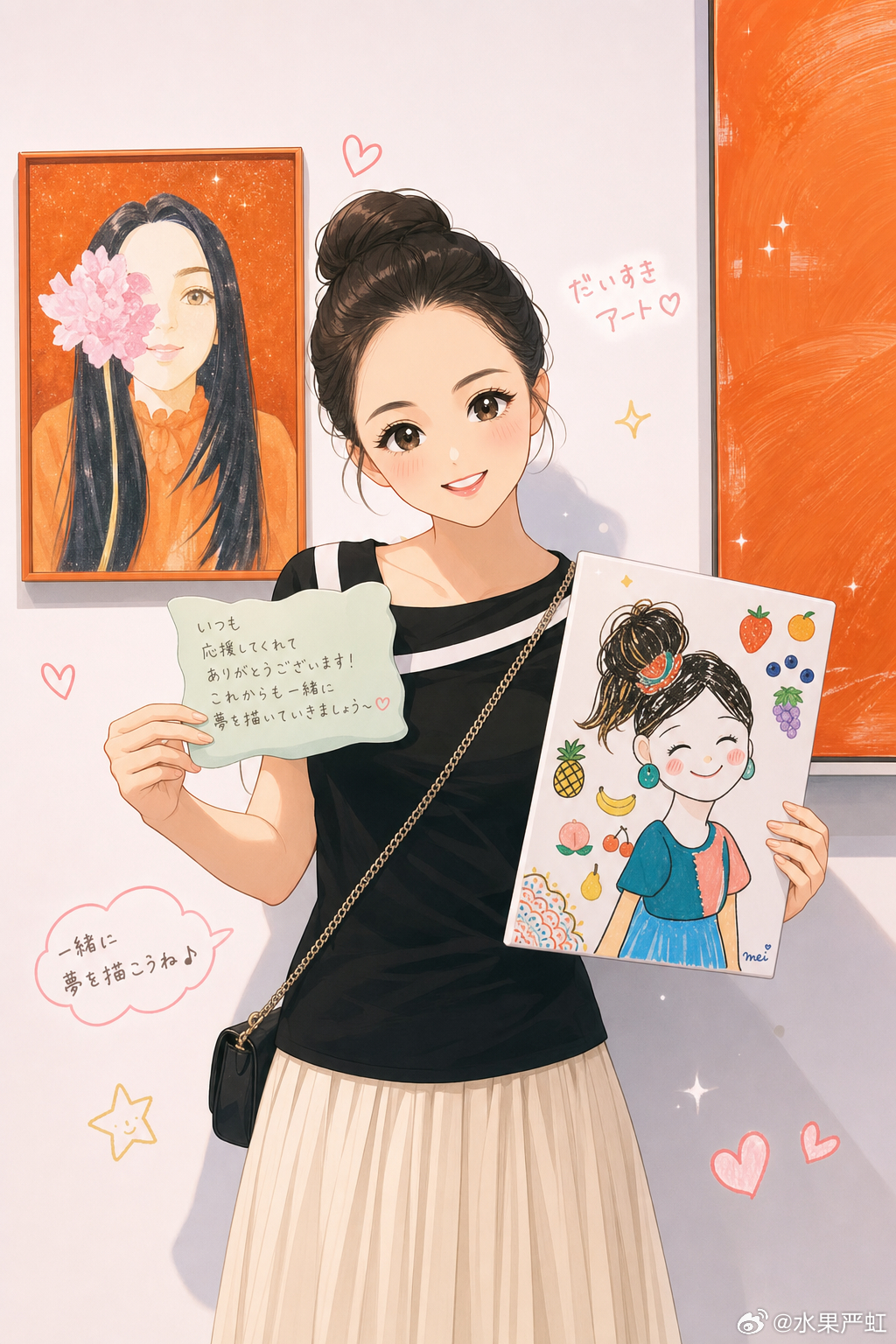 遇见另一个自己！谢谢亲爱的小曼！《愛笑的水果》：小曼制作 