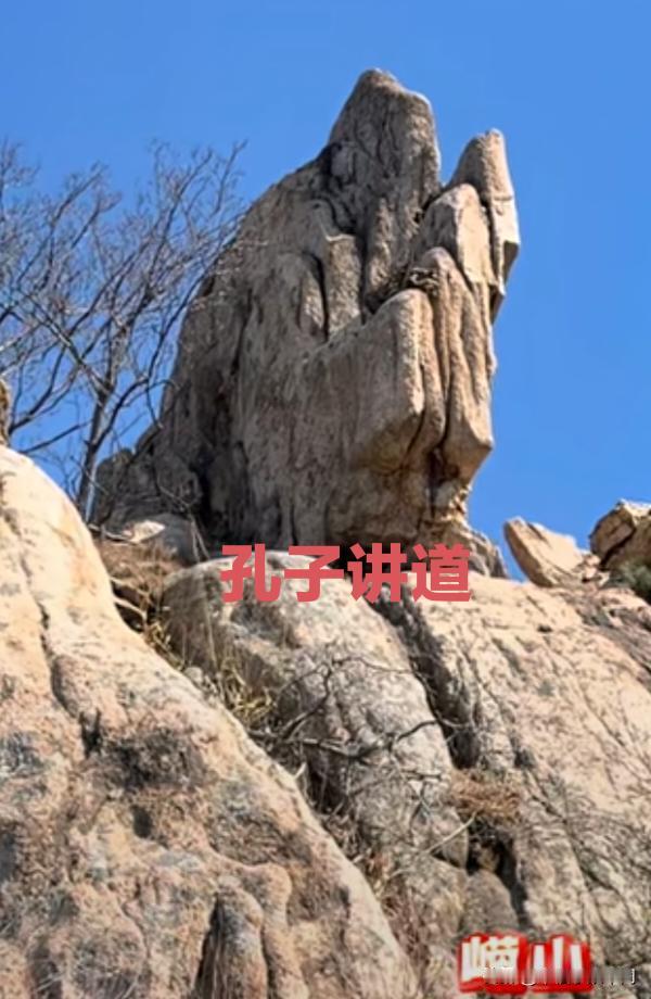 在崂山偶遇这尊“孔子讲道”奇石，直接被大自然的手笔震撼了！天然风化出的轮廓，活脱