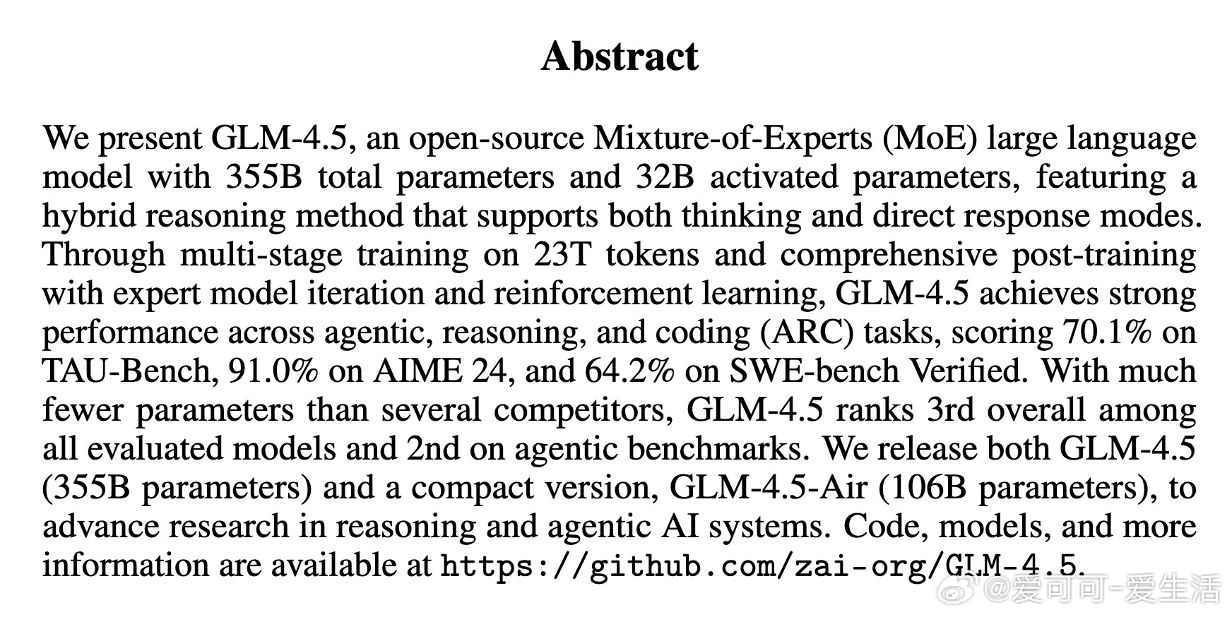[CL]《GLM-4.5: Agentic, Reasoning, and Co