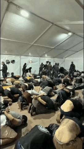 以色列国家安全部长本-格维尔发布的一段视频，可以看到一些向加沙运送人道援助的船队